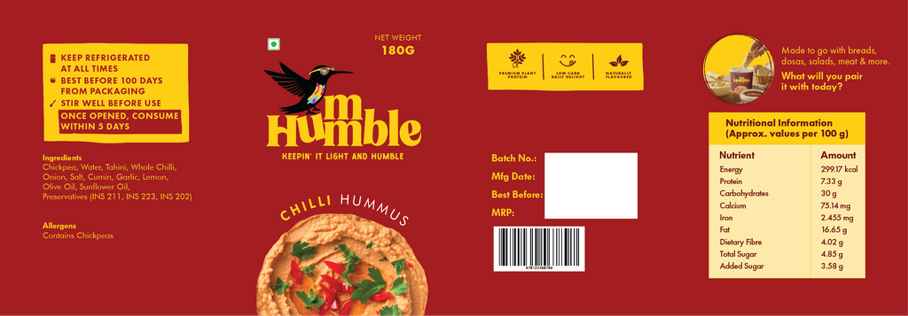 Hummble Chilli Hummus 180g