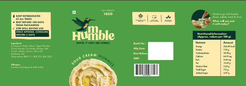 Hummble Sour Cream Hummus 180g
